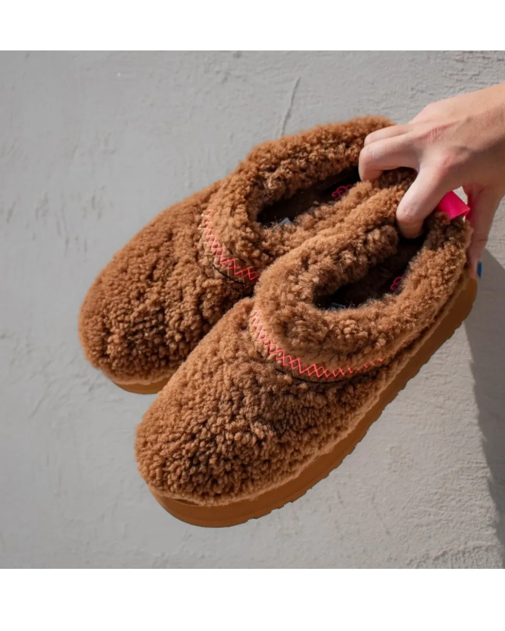 UGG Tazz Sherpa Platform Brown