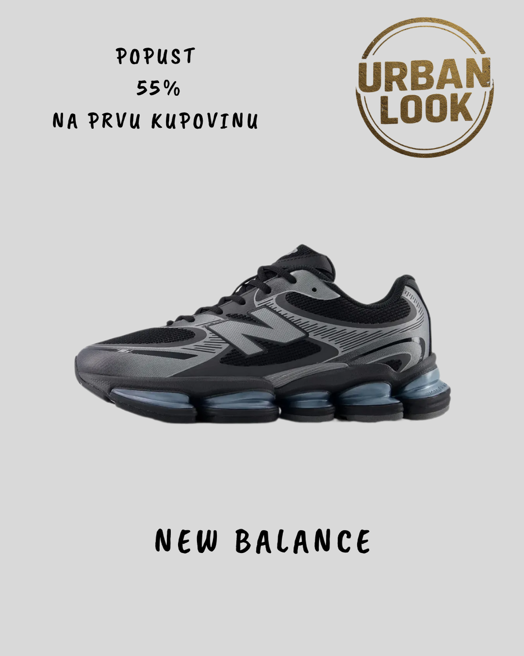 New Balance Shox Black/Grey
