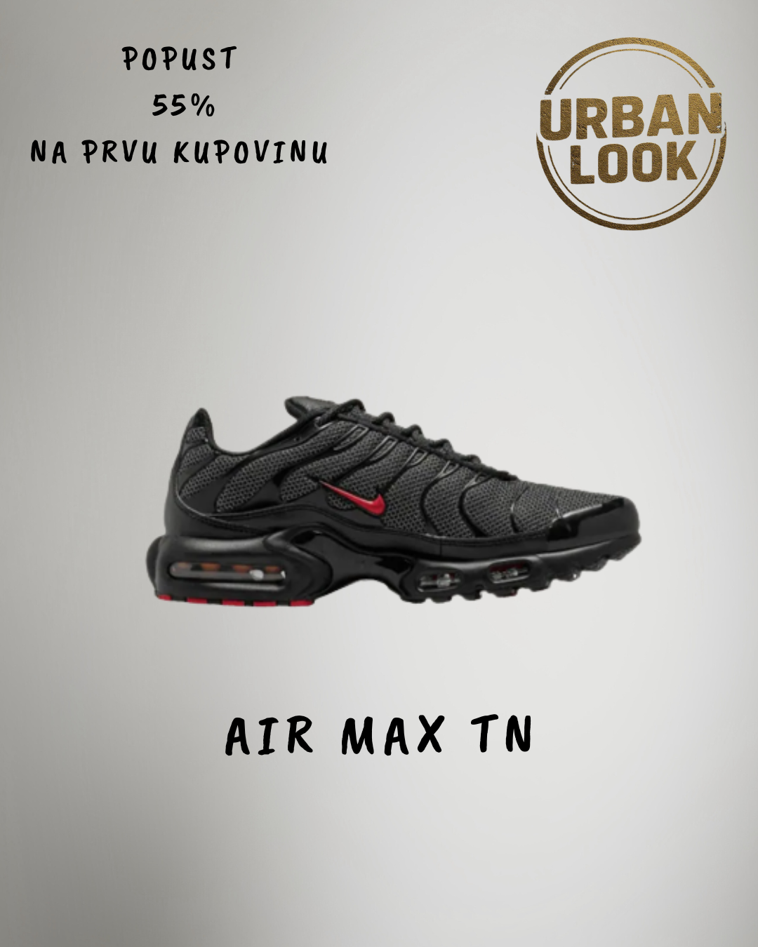Air Max Plus “Triple Black Red Swoosh”